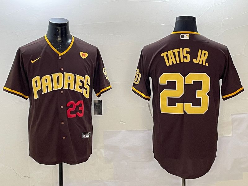 Men San Diego Padres #23 Tatis jr Brown Game 2025 Nike MLB Jersey style 10